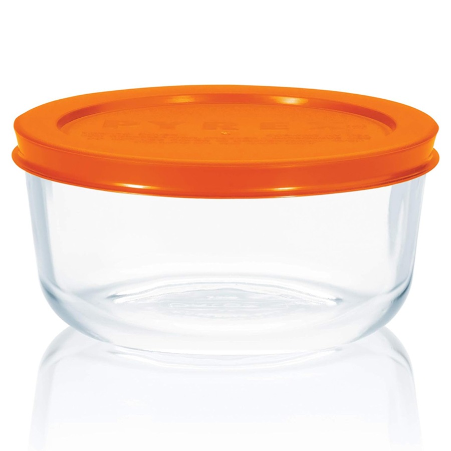 Pyrex Simply Store 10-Piece Glass Food Storage Container Set with Coloured Lids