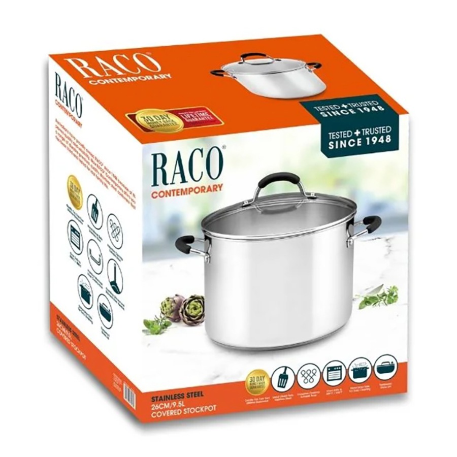 Raco Contemporary Stainless Steel 26cm/9.5L Covered Stockpot 770080