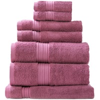 100% Cotton Renee Taylor Brentwood 650GSM 7 Piece Towel Set Rosebud