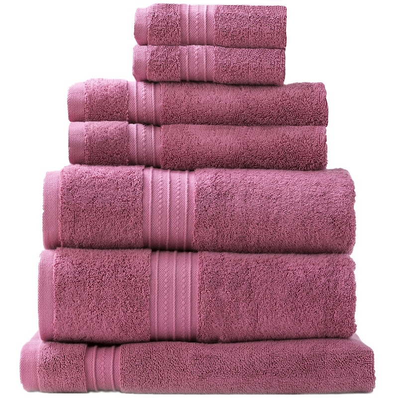 Buy Renee Taylor Brentwood 650gsm Cotton 7 Piece Towel Set Rosebud - Mydeal