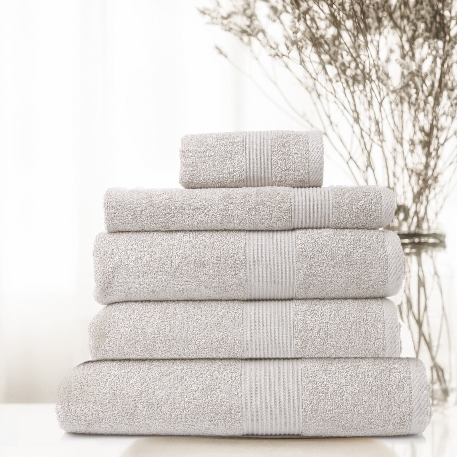 Royal Comfort 5 Piece Cotton Bamboo Towel Set Seaholly