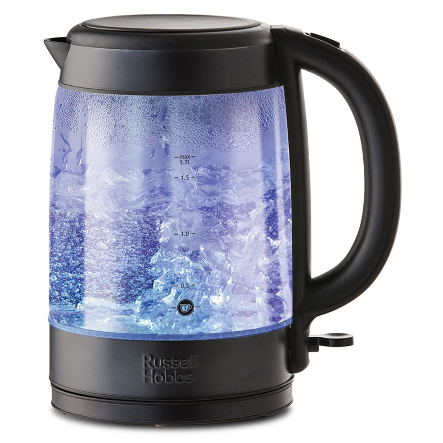 Russell Hobbs Brooklyn Glass Kettle Black Stainless Steel RHK172BCH