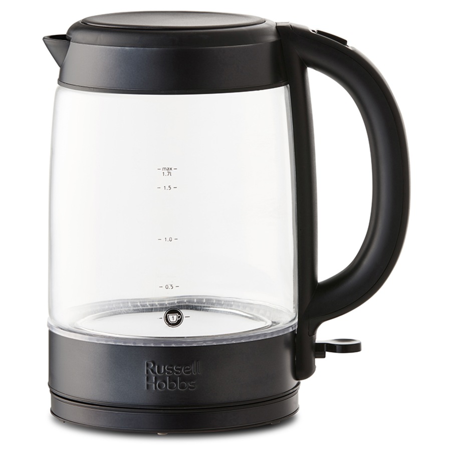 Russell Hobbs Brooklyn Glass Kettle Black Stainless Steel RHK172BCH