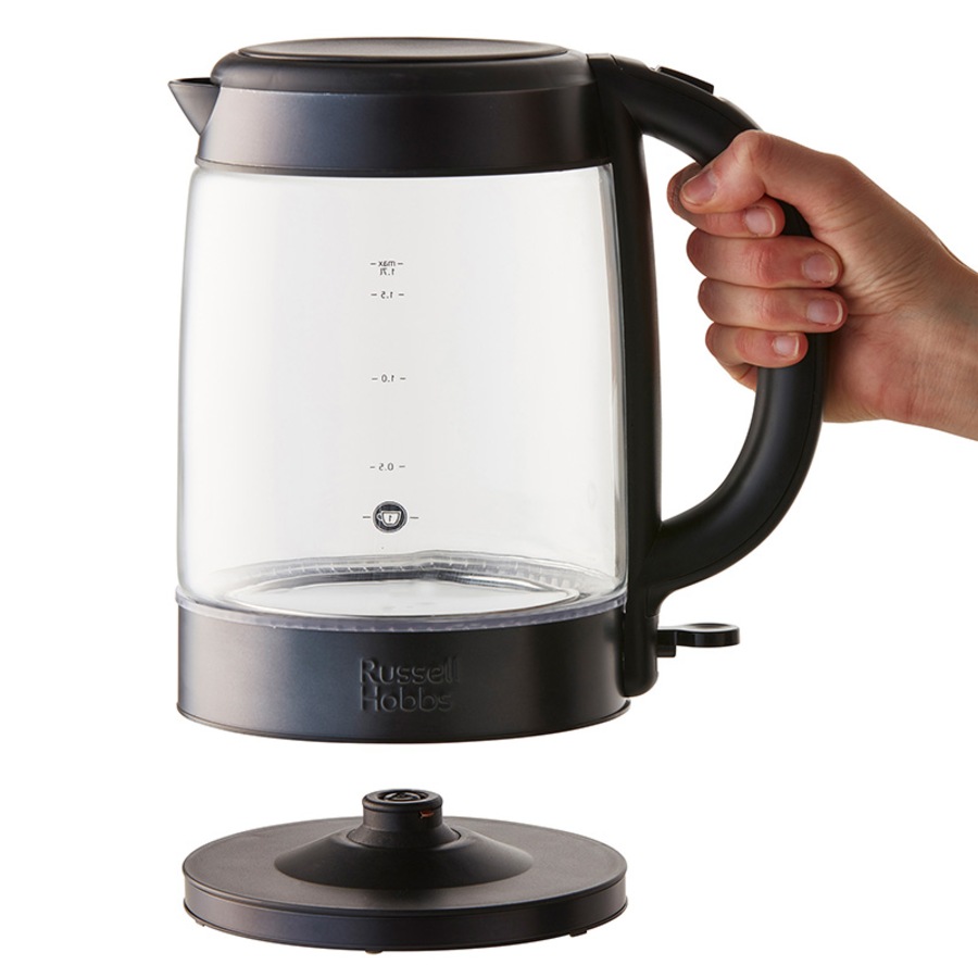 Russell Hobbs Brooklyn Glass Kettle Black Stainless Steel RHK172BCH