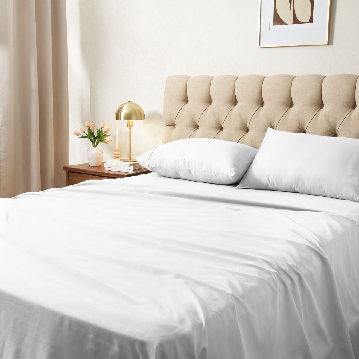 Sheraton Luxury 1200TC Sheet Set White (Queen, King)