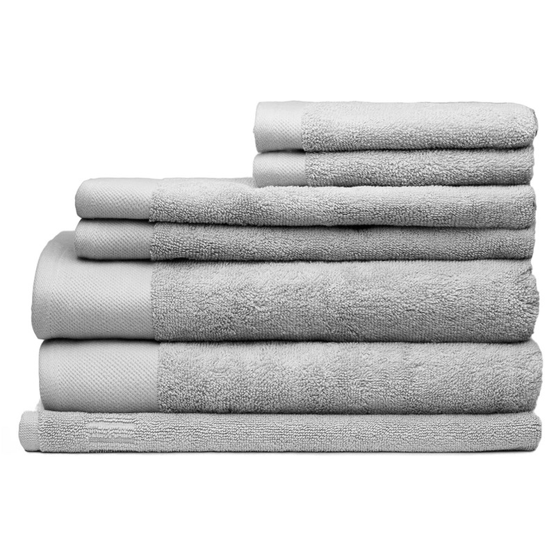 100% Cotton Sheraton Luxury Byron 7 Piece Cotton Towel Pack Grey