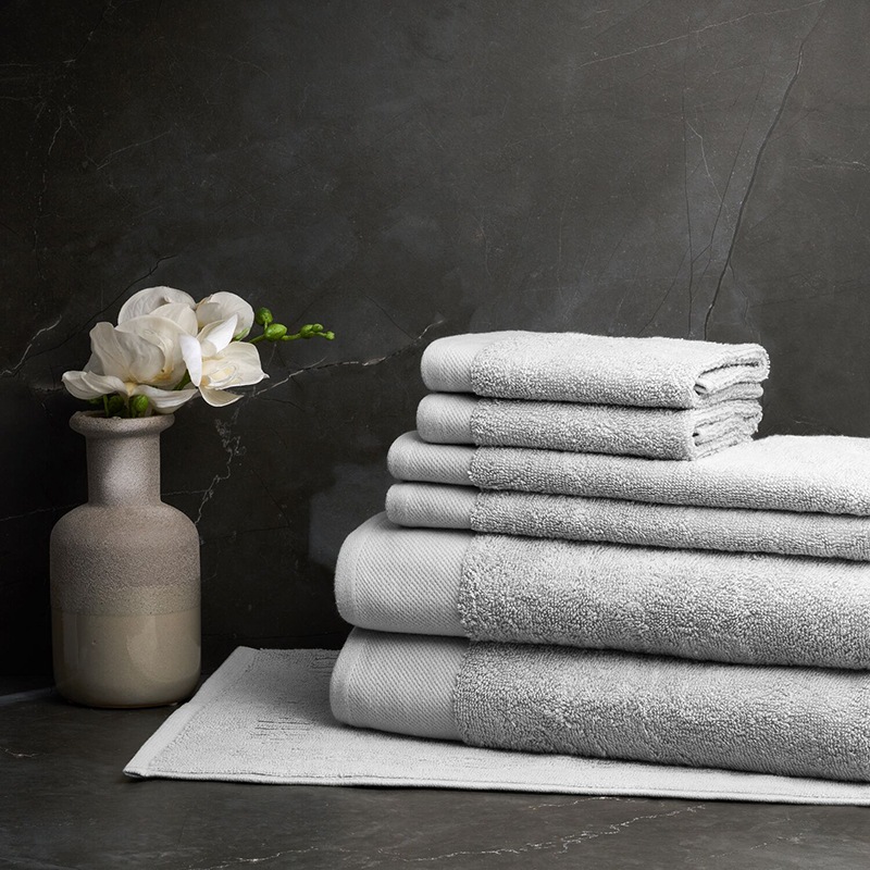 100% Cotton Sheraton Luxury Byron 7 Piece Cotton Towel Pack Grey