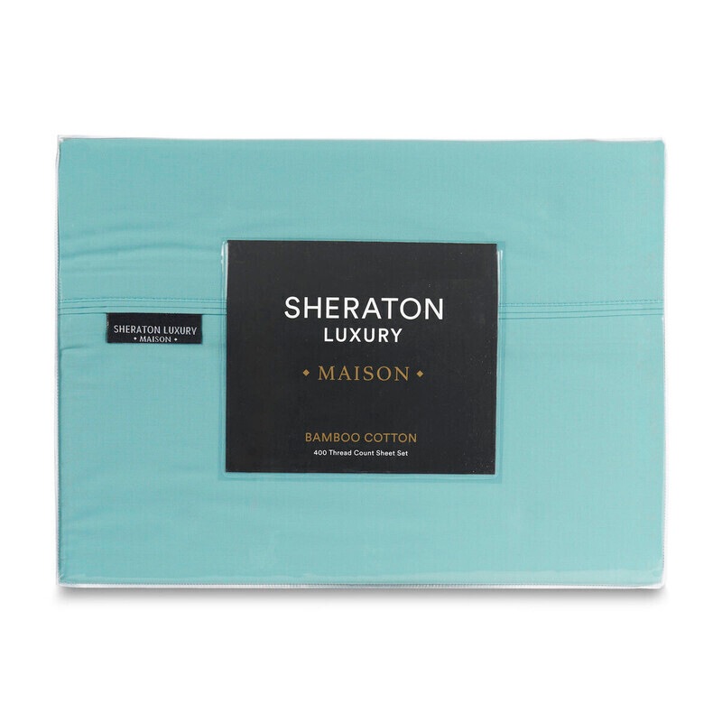 Buy Sheraton Luxury Cooling Bamboo Luxe Sheet Set Seafoam (Queen, King