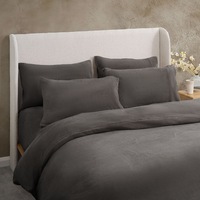 Sheraton Luxury Cosy Teddy Quilt Cover Set Charcoal (Single, Double, Queen, King)