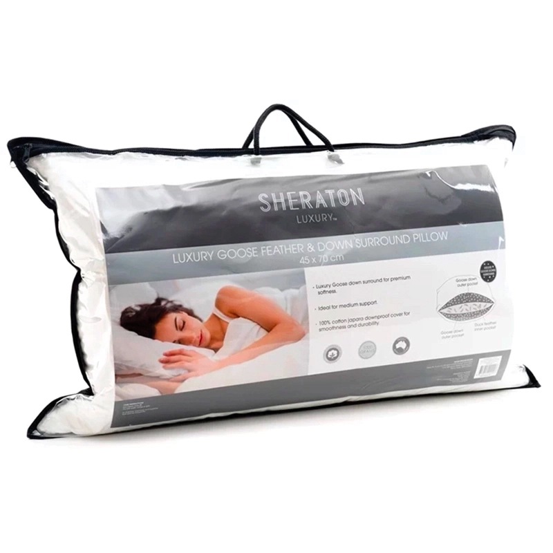 Buy Sheraton Luxury Maison Goose Down Surround Pillow - MyDeal