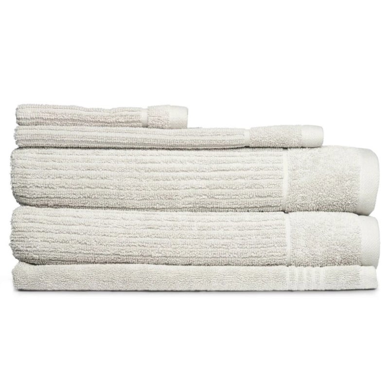 2-PK New SOHO LIVING Absorbent Cotton Hand Towels Gray Ribbed Checked  Texture