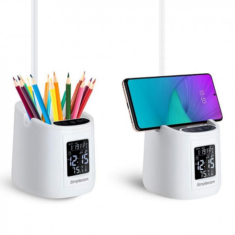 Buy EL621 LED Desk Lamp with Pen Holder & Digital Clock
