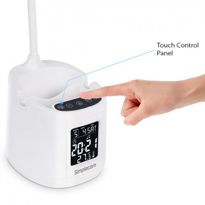 Buy EL621 LED Desk Lamp with Pen Holder & Digital Clock