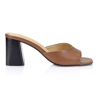 Siren Women's Stop Heeled Mules Cinnamon Leather (EU 37-41)