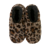 SnuggUps Women's Soft Slippers Leopard Caramel (Small, Medium, Large)