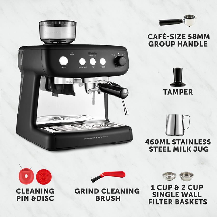 Sunbeam Barista Max Espresso Machine Black EM5300K
