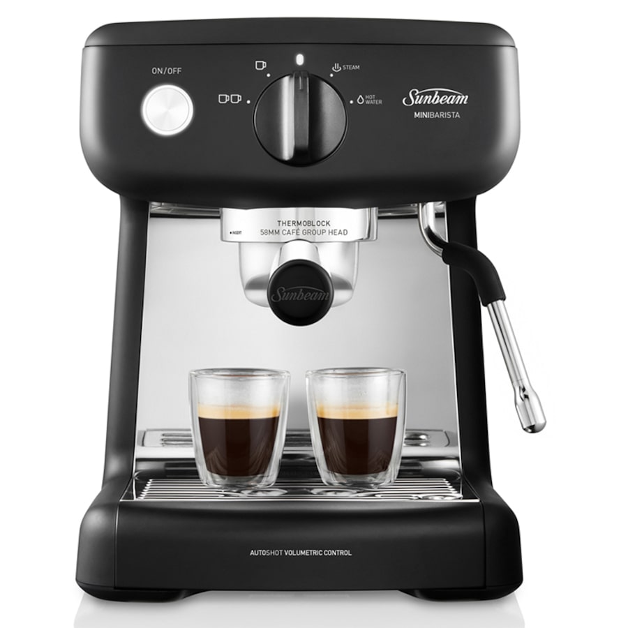 Sunbeam Mini Barista Espresso Coffee Machine Black EM4300K