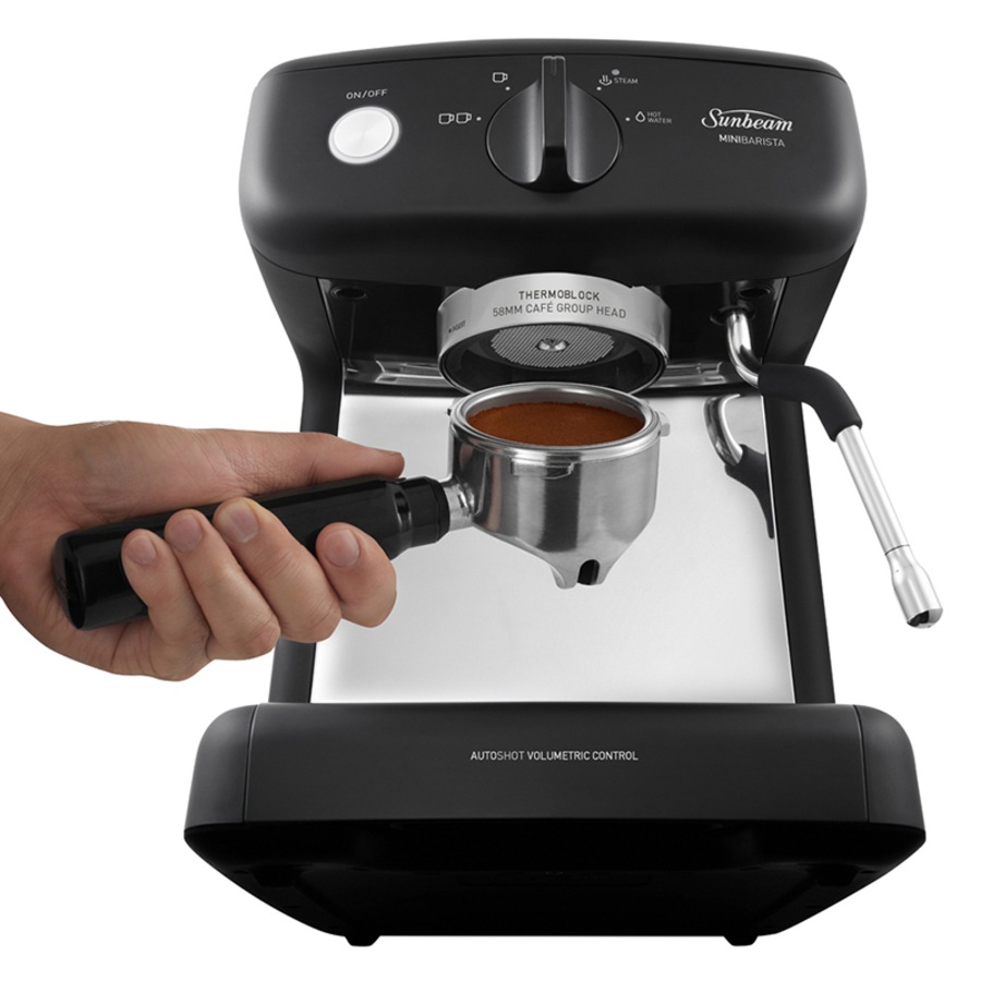 Sunbeam Mini Barista Espresso Coffee Machine Black EM4300K