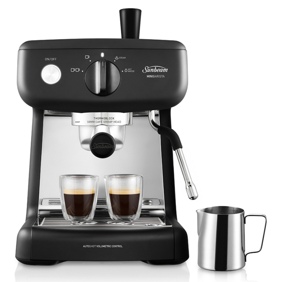 Sunbeam Mini Barista Espresso Coffee Machine Black EM4300K