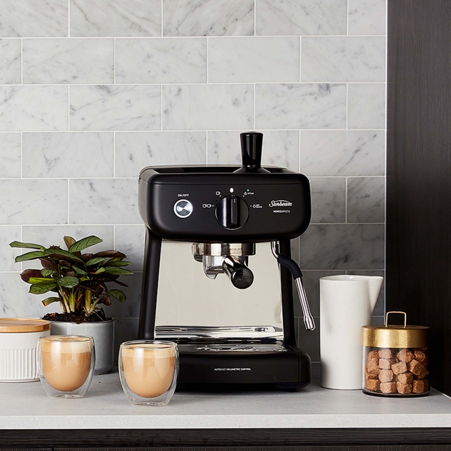 Sunbeam Mini Barista Espresso Coffee Machine Black EM4300K