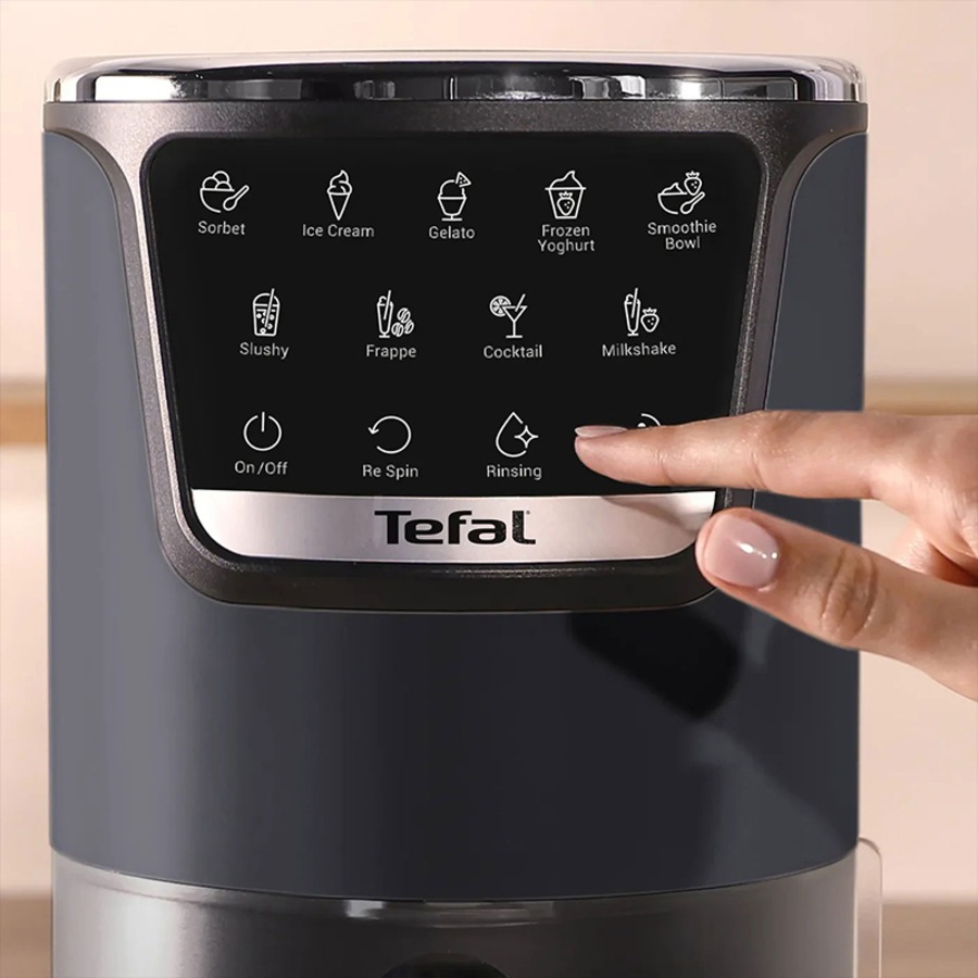 Tefal Dolci Rise Ice Cream Maker with Bonus Nesquik Tins Black