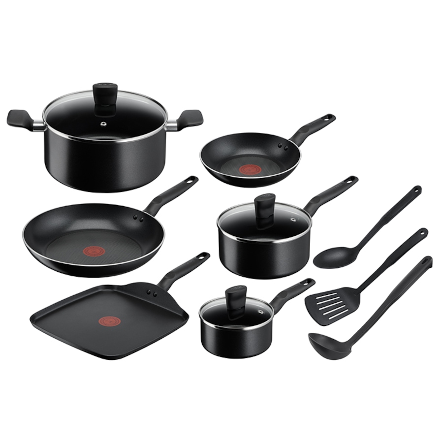 Tefal Essential Non-Stick 6 Piece Cookware Set with Utensils A500S917