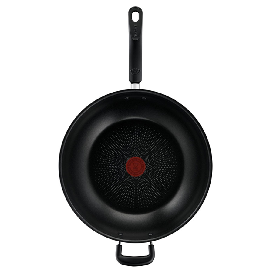 Tefal Specialty Hard Anodised Non-Stick 32cm Wok with Lid Black B4849417
