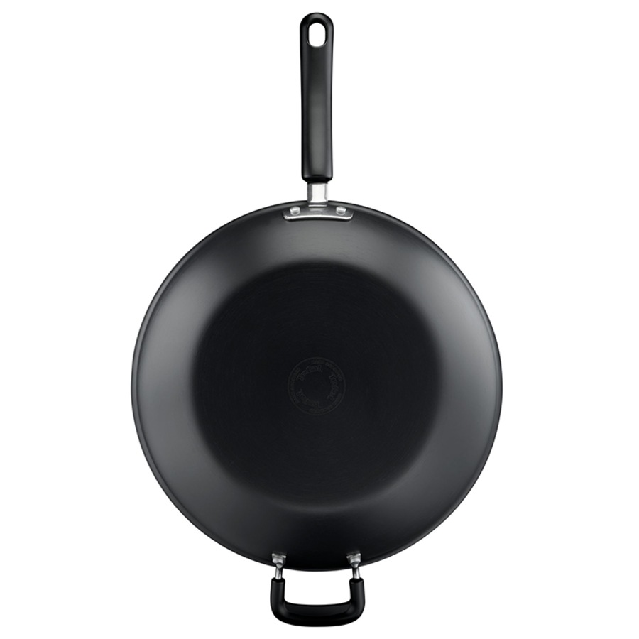 Tefal Specialty Hard Anodised Non-Stick 32cm Wok with Lid Black B4849417