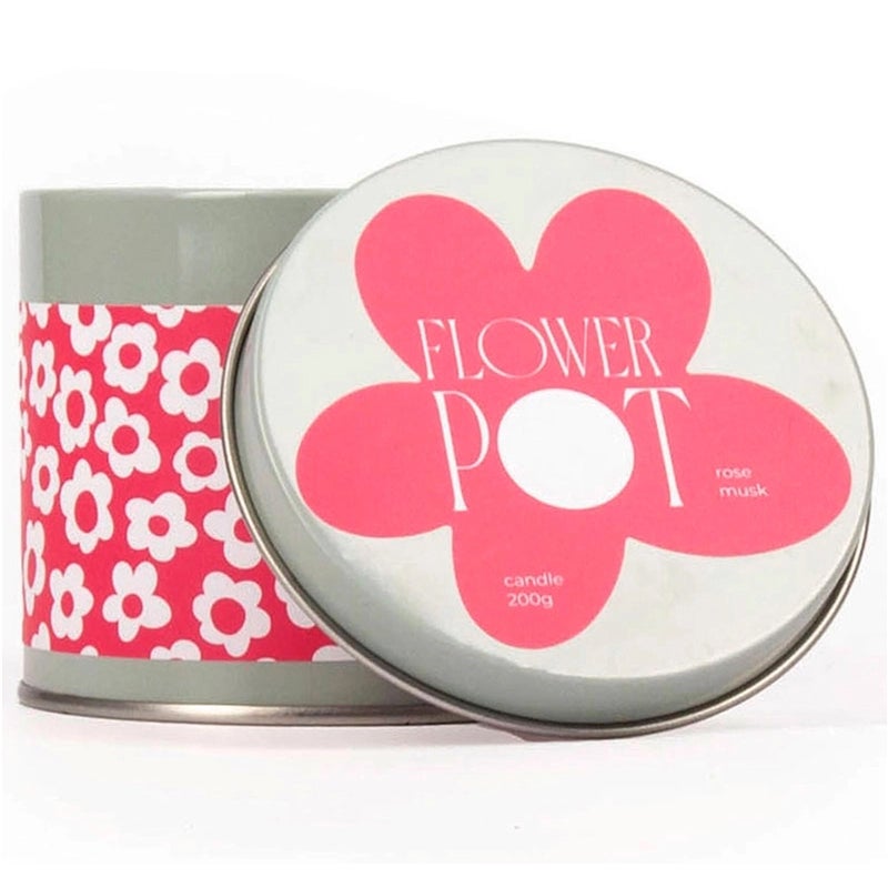 The Aromatherapy Co. Rose Musk Flower Pot Candle 200g