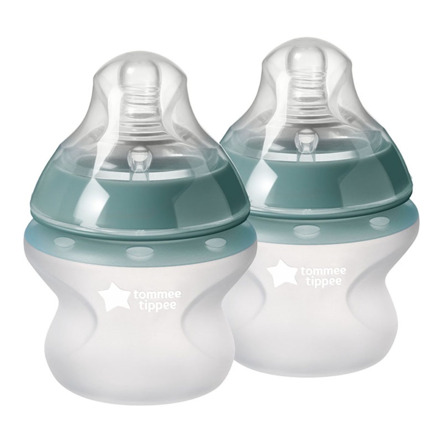 Tommee Tippee 2 x 150ml Closer To Nature Silicone Baby Bottles