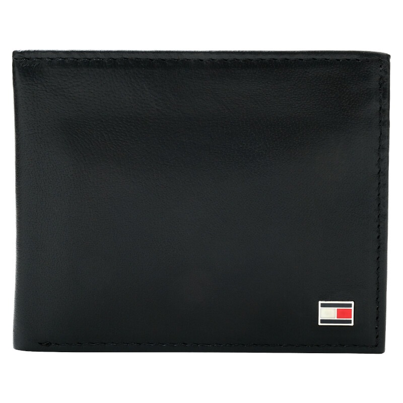 Buy Tommy Hilfiger Men s Oxford Slim Billfold Leather Wallet Black MyDeal