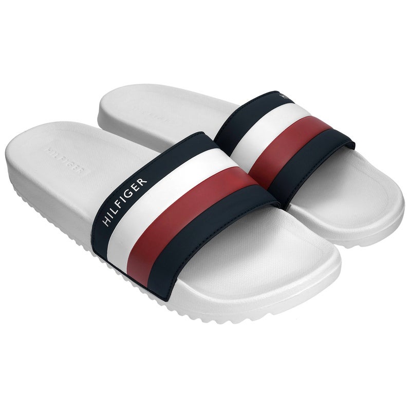 Buy Tommy Hilfiger Men's Rozi Slide Sandals White (US 7-12) - MyDeal