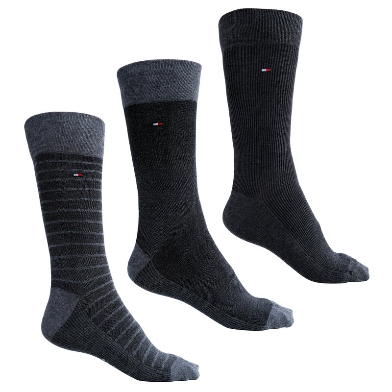 Buy Tommy Hilfiger Men's 5 Pack Gift Boxed Birdeye Socks Grey Melange ...