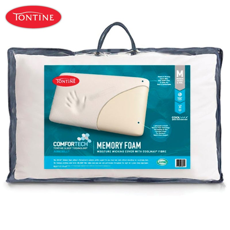 Buy Tontine Comfortech Coolmax Memory Foam Pillow - MyDeal