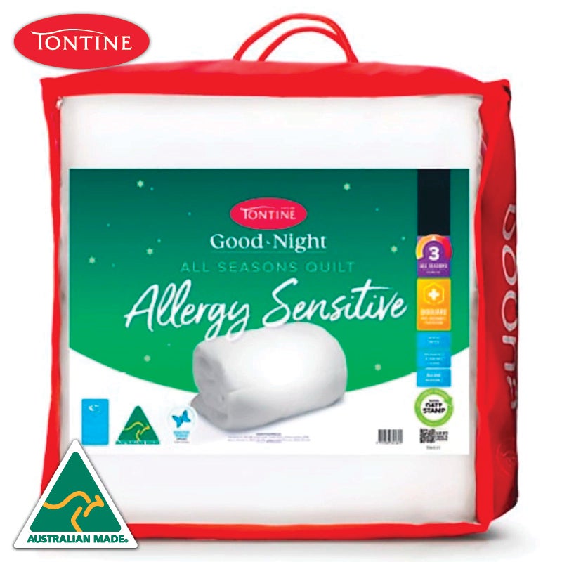 Tontine Goodnight Allergy Sensitive All Seasons Australian Made Quilt (Single, Double, Queen, King)