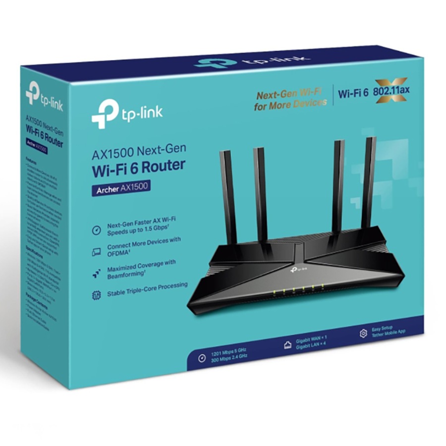 TP-Link Archer AX1500 Wi-Fi 6 Triple-Core CPU Router