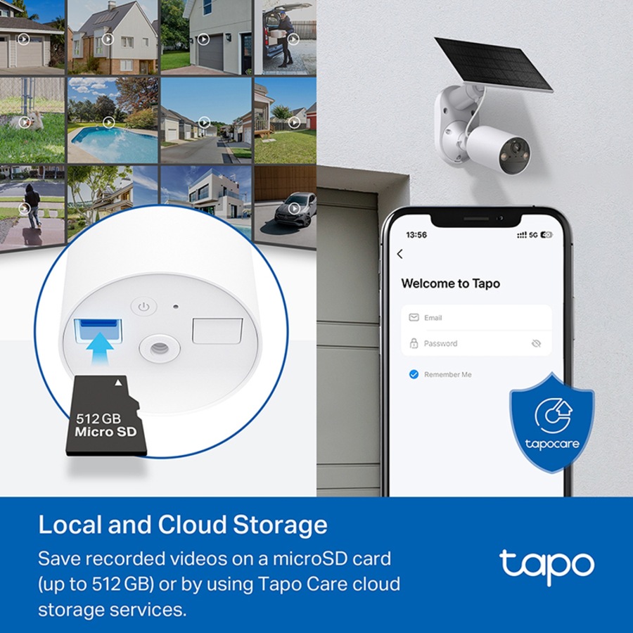 TP-Link TC82 KIT Solar-Powered 2K 3MP IP65 Security Camera Kit
