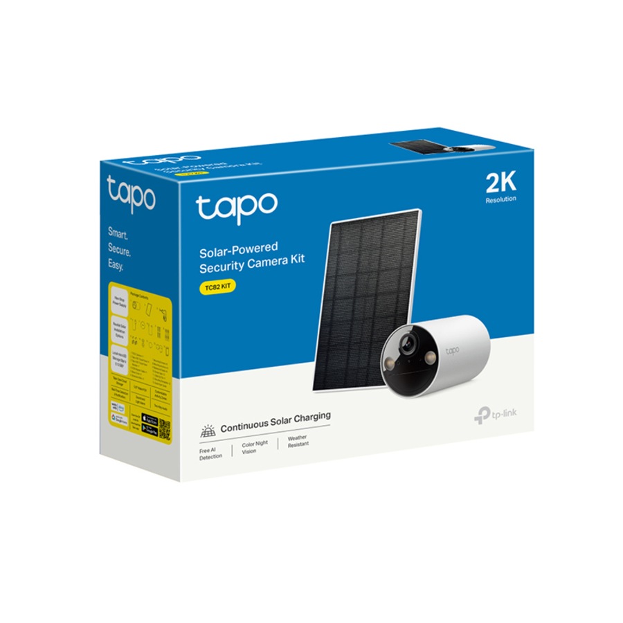 TP-Link TC82 KIT Solar-Powered 2K 3MP IP65 Security Camera Kit
