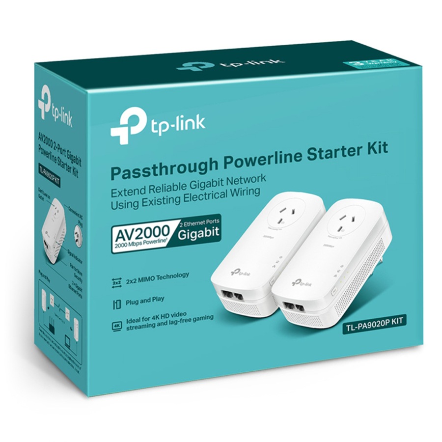 TP-Link TL-PA9020P AV2000 2 Gigabit Port Powerline Adapter