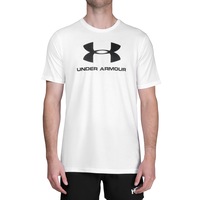 Under Armour Men's Sportstyle Logo Short Sleeve T-Shirt White/Black (S, M, L, XL, XXL)