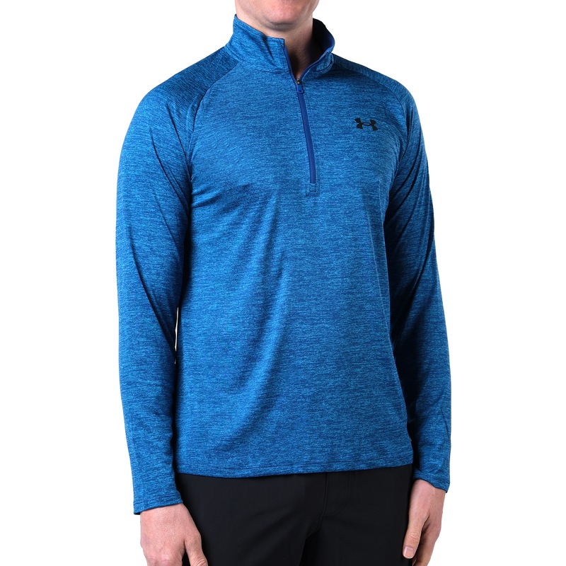 Buy Under Armour Men's Tech 1/2 Zip Long Sleeve Shirt Blue Mirage (S, M