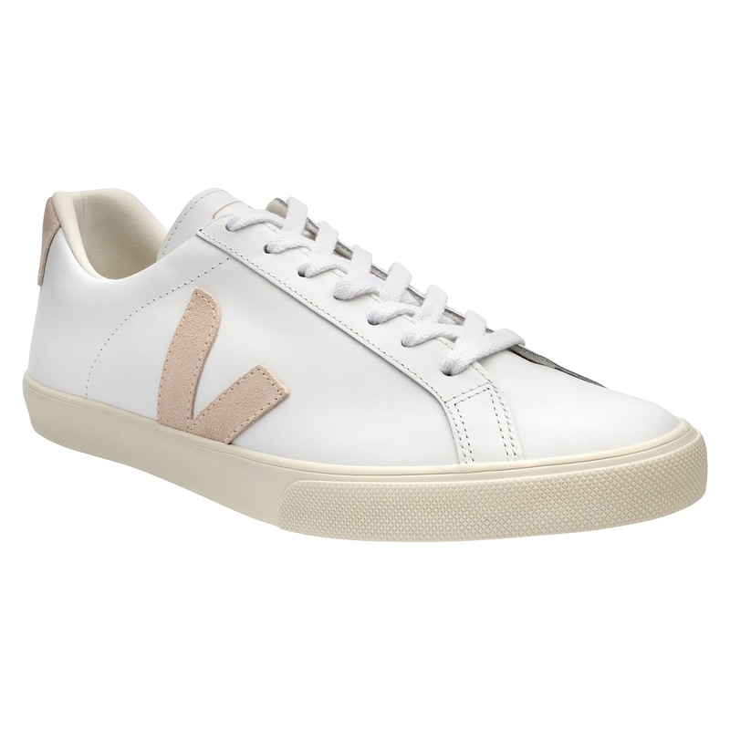 Buy Veja Unisex Esplar Logo Leather Sneaker Extra White/Sable (EU 36-46 ...