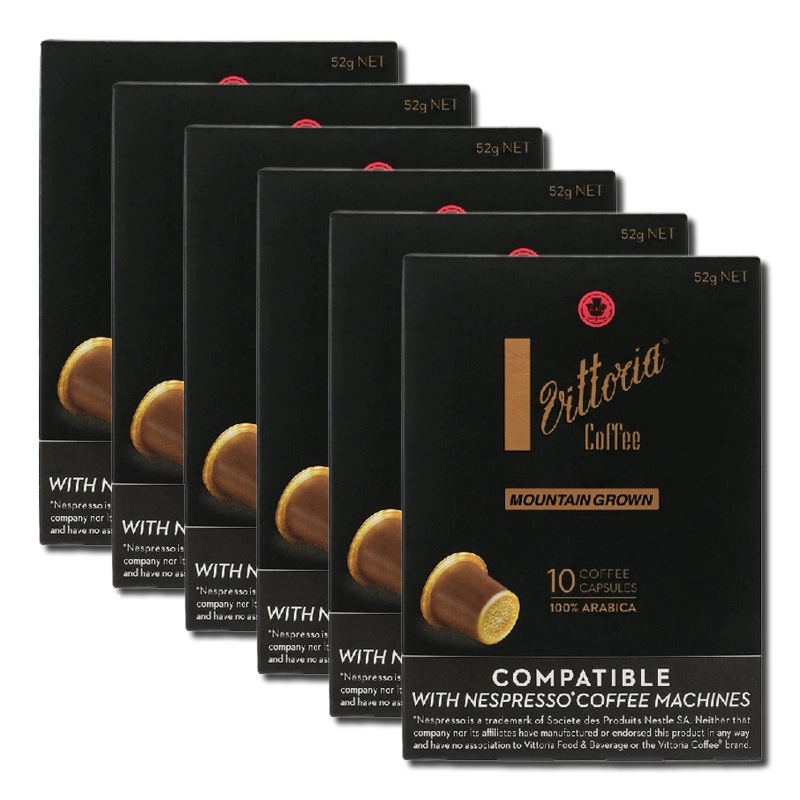 Buy Vittoria Mountain Grown Nespresso Compatible Coffee Pods 60 Caps (6