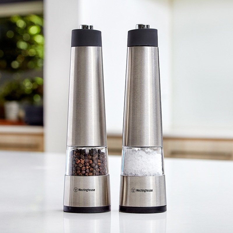 Buy Westinghouse Stainless Steel Electric Salt & Pepper Mill MyDeal