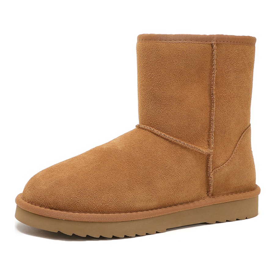 Yellow Earth Unisex Genuine Australian Sheepskin Short Ugg Boots Chestnut (US M6/W7)