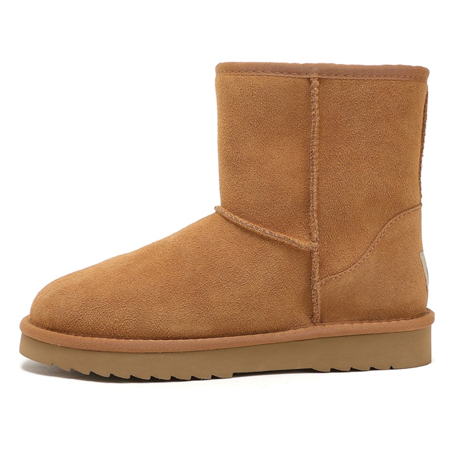 Yellow Earth Unisex Genuine Australian Sheepskin Short Ugg Boots Chestnut (US M6/W7)
