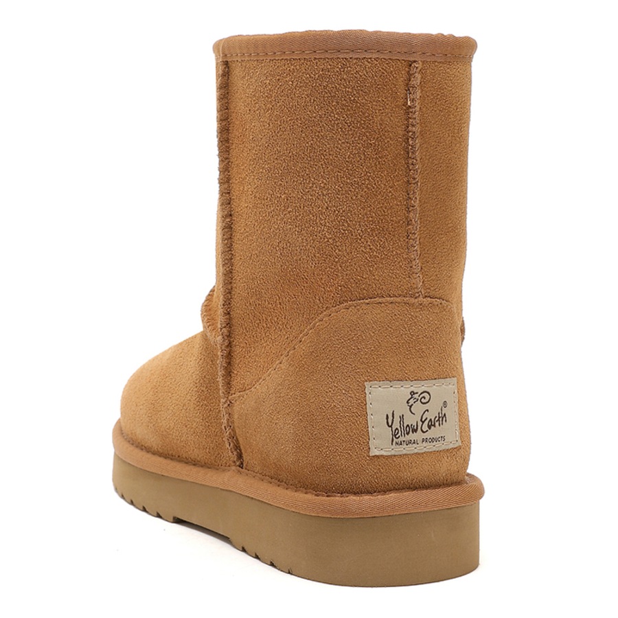 Yellow Earth Unisex Genuine Australian Sheepskin Short Ugg Boots Chestnut (US M6/W7)