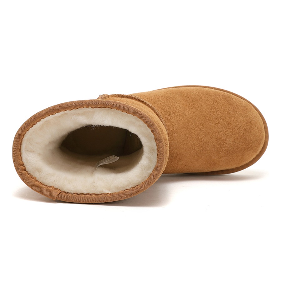 Yellow Earth Unisex Genuine Australian Sheepskin Short Ugg Boots Chestnut (US M6/W7)