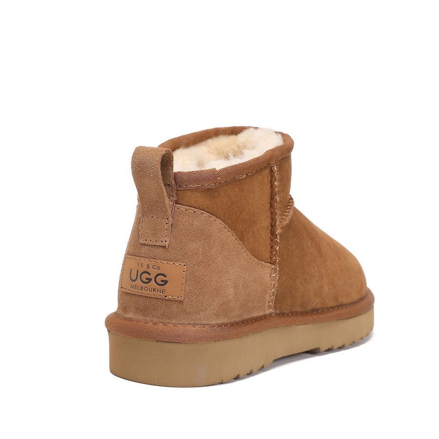 Yellow Earth Unisex Classic Ultra Mini Ugg Boots Chestnut (US M9/W10)
