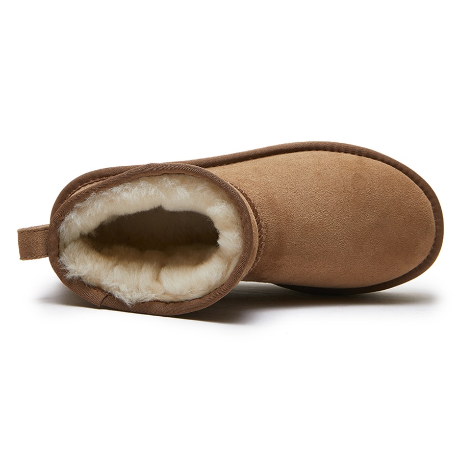 Yellow Earth Women's Classic Ultra Mini Platform Ugg Boots Chestnut (Women's US 7)